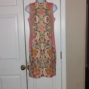 Melissa Paige  peachy pailsey  tank style stretch dress  Sz XS  NWT